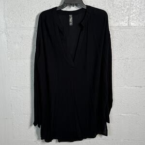 Raisins Juniors' San Pedro Long-Sleeve Tunic Cover-up black Large